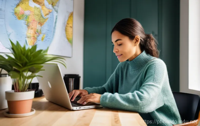 웹사이트 분석 도구 활용법 - **Prompt 1: Analytical Blogger Connecting with Global Audience**
A focused woman, in her late 30...