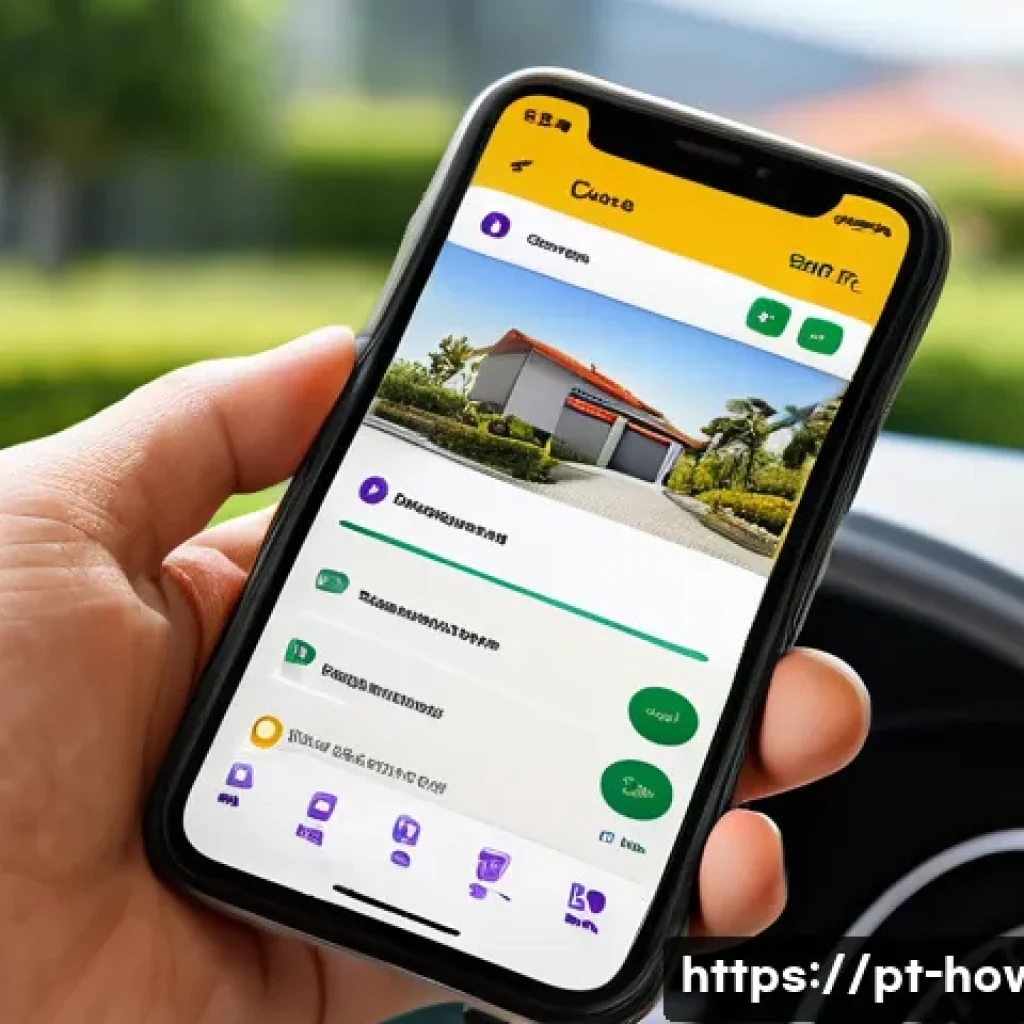 우편물 관리 앱 활용법 - A modern smartphone screen displaying a sleek delivery management app interface in Portuguese, showi...
