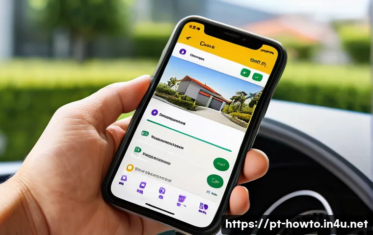 우편물 관리 앱 활용법 - A modern smartphone screen displaying a sleek delivery management app interface in Portuguese, showi...