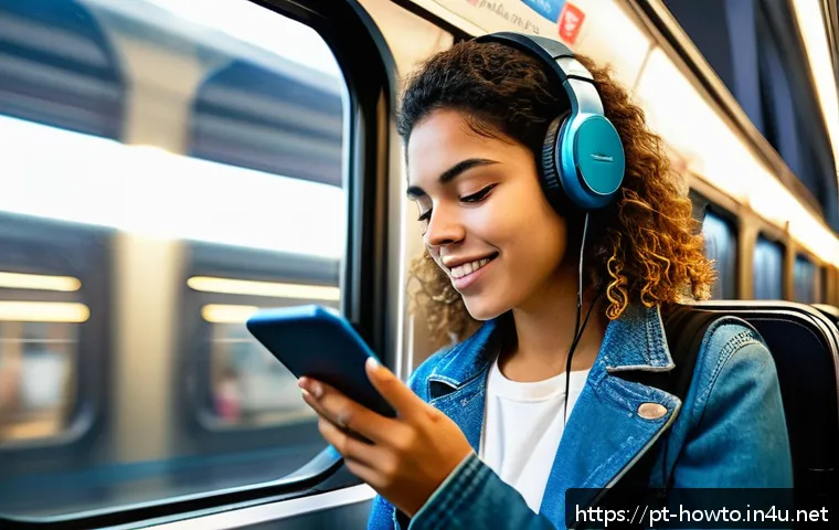 전자책 활용법 - A cozy urban commuter scene inside a modern São Paulo metro train during morning rush hour, featurin...