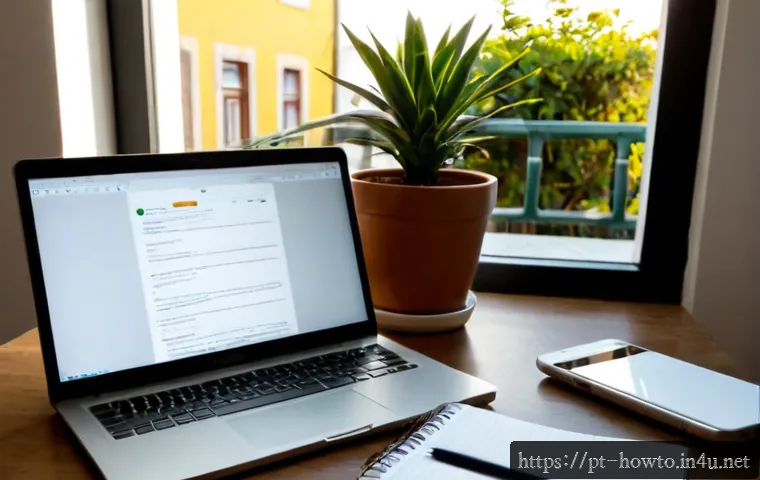 Home 17 네이버 블로그 활용법 - Photorealistic home office scene in Lisbon, Portugal, a Portuguese lifestyle blogger using a laptop ...